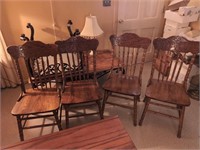 4 Oak chairs