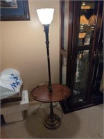 Vintage table lamp crack in metal