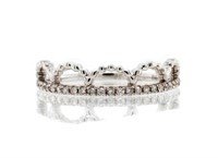 Diamond & 18ct white gold tiara ring