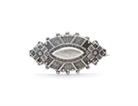 Large Victorian silver brooch