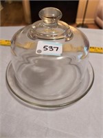 Princess House Crystal cheese dome dish glassware
