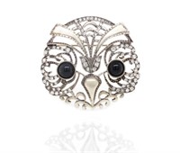 Met Museum silver "Night Owl pin