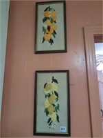 2 fruit yarn embroidery pictures