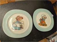 Vintage hand painted plates