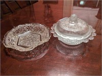 Vintage bubble lace candy dish w lid and Indiana
