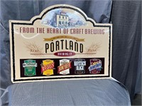 Portland brewing metal sign