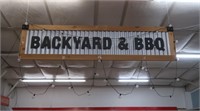 Backyard Barbeque Wood/Metal Sign 8'x2'