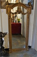 A Neo-Classic Wood Carved Gilt Floor Mirror