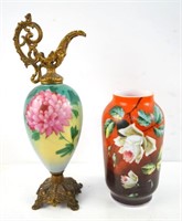 Floral Motif Porcelain Epergne and flower vase