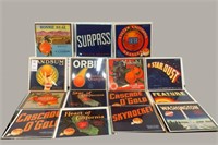 20  vintage Sunkist crate labels -