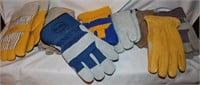 8 Pairs of Large Leather Insulated Gloves