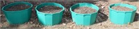 4 Plastic Planter Tubs: 25"D x12"T