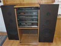 Magnavox Stereo System in Stand-WORKS:
