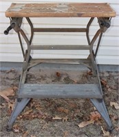 Adjustable Folding Work Table Vice, 29"x29"x32"T