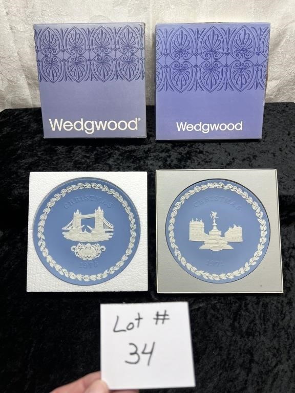 Wedgwood Christmas plates.