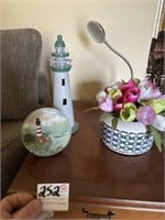 Lighthouse and Contents on End Table