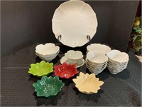Lotus Plates Bowls & Platter+