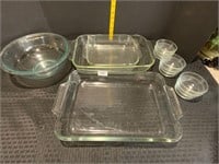 Clear Pyrex Anchor Hocking Baking Dishes & Mixing