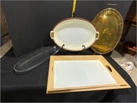 Royal Embassy Boise China & Brass Platter Tray+