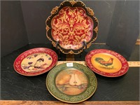 Decorative Plates Rooster Wine Pear+