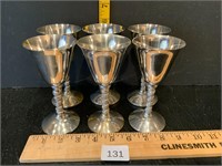 EPB Spain Twisted Vine Stem Goblets Silverplate