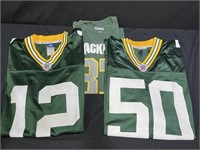 2 Green Bay Packers Jerseys & 1 T-Shirt