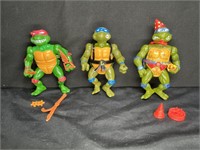 3 TMNT - Raphael & 2 Leonardo Figures