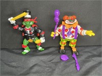 2 TMNT Raphael & Michelangelo Figures