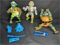 3 TMNT Figures: Metal Head & 2 Leonardo