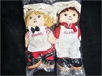 NIB 2 Campbell's Soup Kids Stuffed Dolls