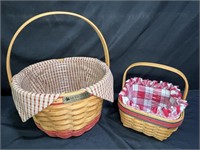 Longaberger Apple Basket & Strawberry Basket