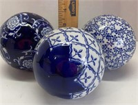 4” pottery ball lot