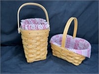 2 Breast Cancer Awareness Longaberger Baskets