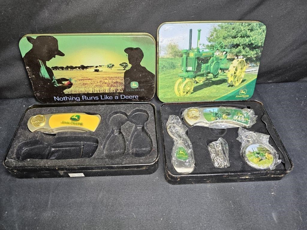 John Deere Set: Knife, Pocket Watch & Keychain+