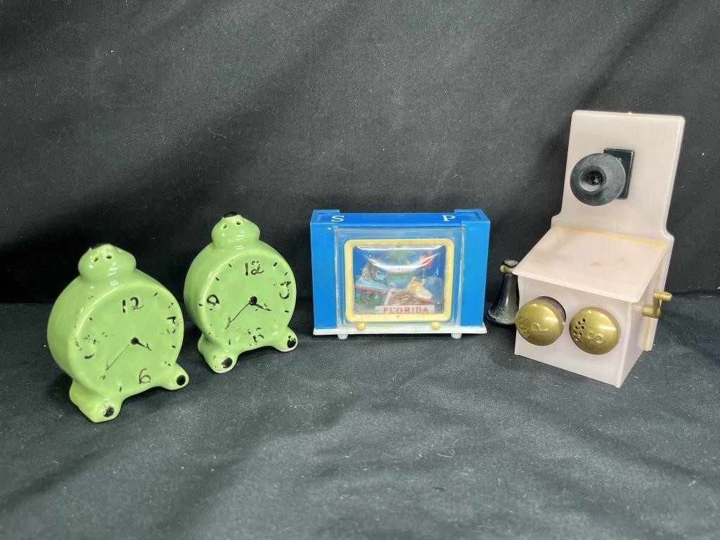 VTG Phone, Television, & Alarm Clock S/P Shakers