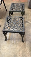 Pair of Cast Iron Tables