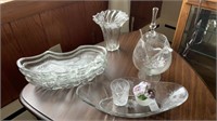 Vintage glass items - variety of pieces - lot of