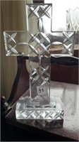 Glass cross - 10 inches h.