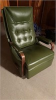 Vintage green lazy boy recliner leather