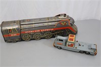 Vtg. Japan "Toy Master, Modern" TIN Train & Truck