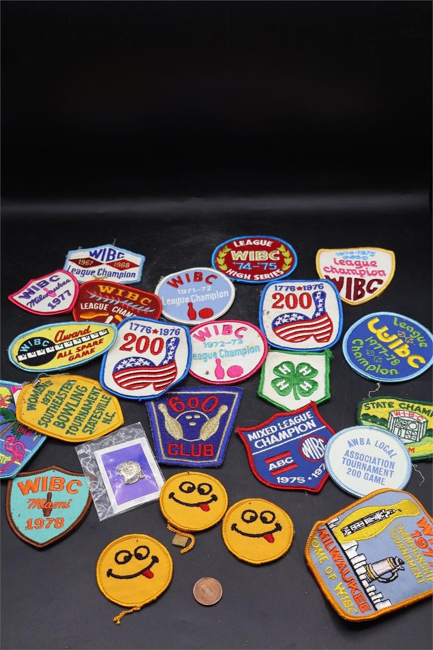 24 - 1960s & 70s Bowling Champion Patches