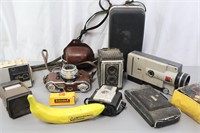 7 Pieces of Vintage Kodak & Spartus Cameras