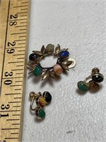 Vintage Armco brooch & matching earrings,