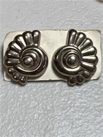 Vintage Coro earrings , silver tone