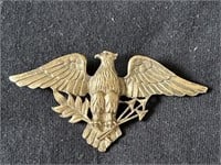 Vintage gold tone Eagle brooch