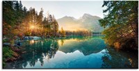 Autumn Lake Large Stretched Canvas (30x60)