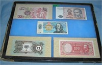 Group of vintage world currency