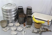 19Pcs. Vtg. Kitchen~Pitter, Molds, Cookie Cutters+
