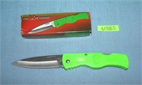 Tactical Green Zombie pocket knife with box