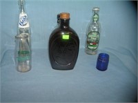 Group of vintage and modern bottles